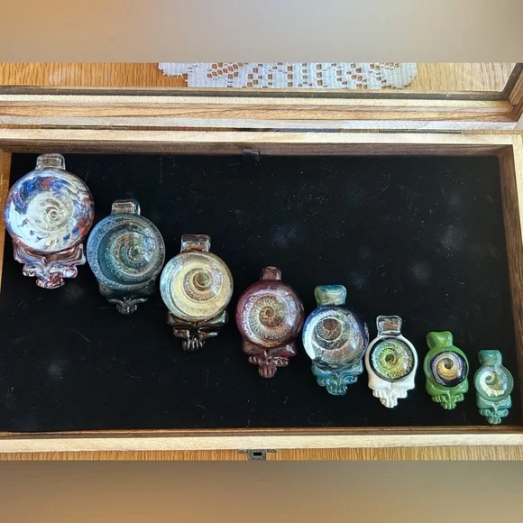 Grateful Dead glass stealie, hand blown pendant - Picture 4 of 4